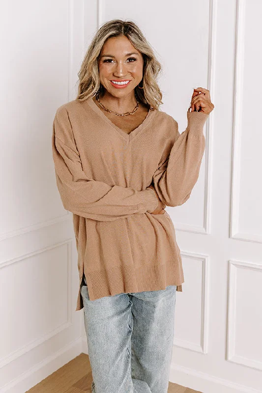 Sincerely Snuggly Sweater Top in Iced Mocha