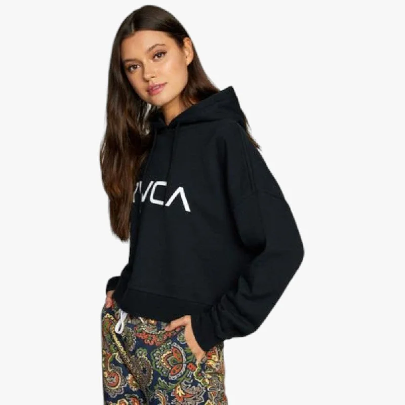 Rvca Womens Big Rvca Pullover Hoodie Black