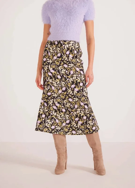 Mink Pink Nocturn Bias Slip Midi Skirt