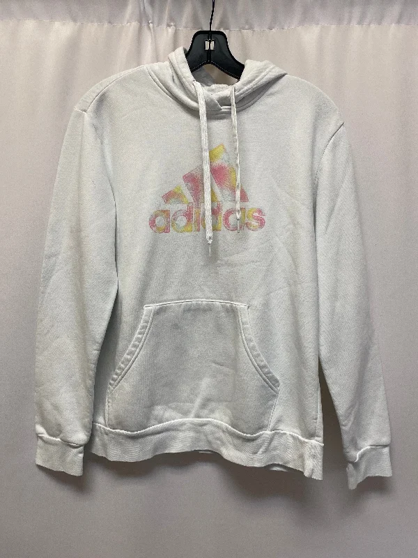 White Sweatshirt Hoodie Adidas, Size M