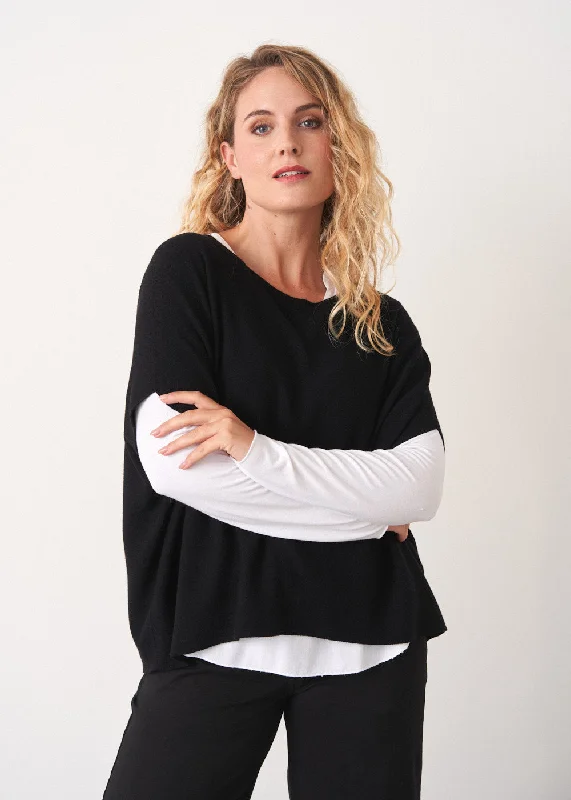 COSIMA SLEEVELESS SWEATER - BLACK