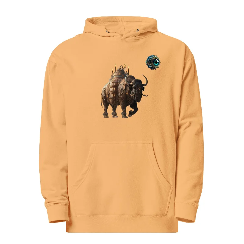 Mechanical Bison and Eye Men Premium Midweight Hoodie