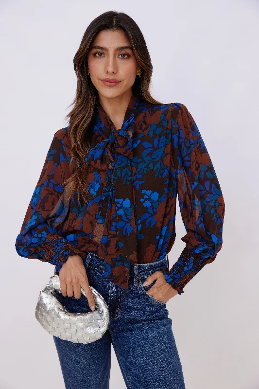 Cora Tie Neck Blouse