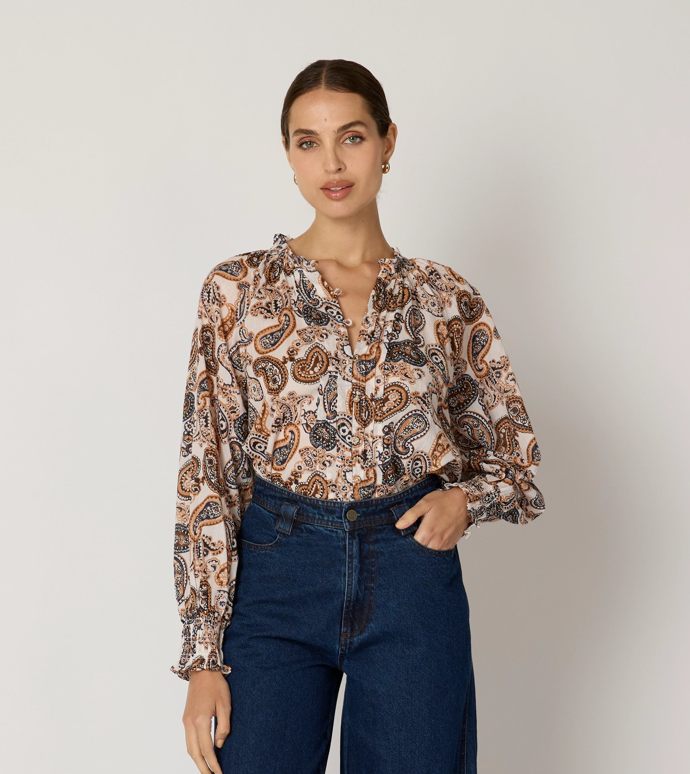 Ivy Blouse | Nutmeg Paisley