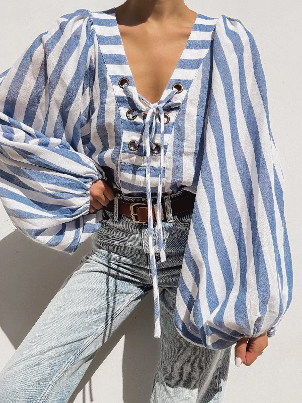 Deep End Stripe Blouse