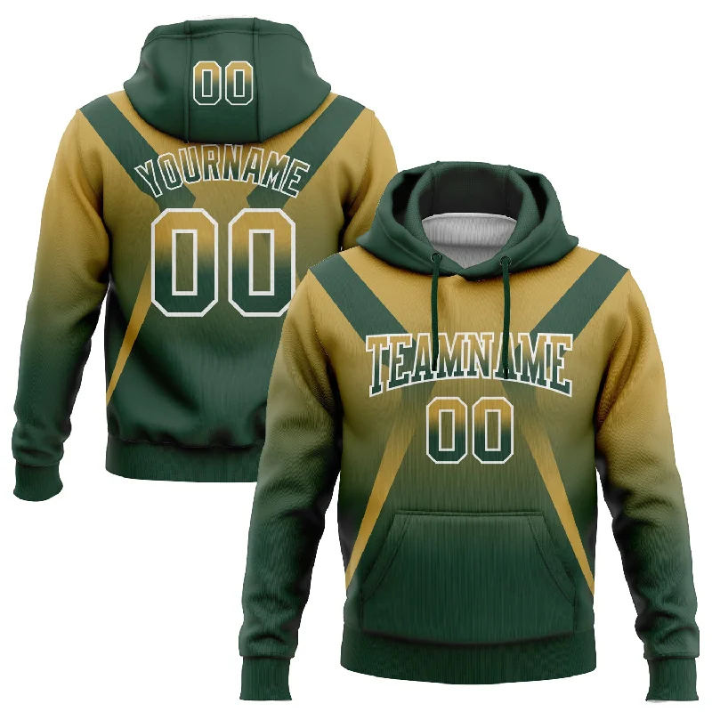 Custom Stitched Old Gold Green-White Fade Fashion Arrow Sports Pullover Sweatshirt Hoodie