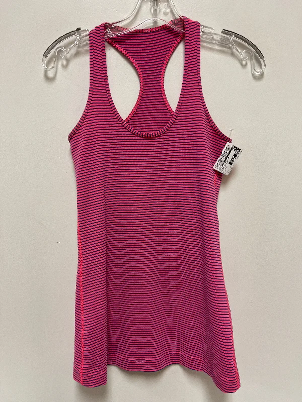 Athletic Tank Top By Lululemon In Striped Pattern, Size: S