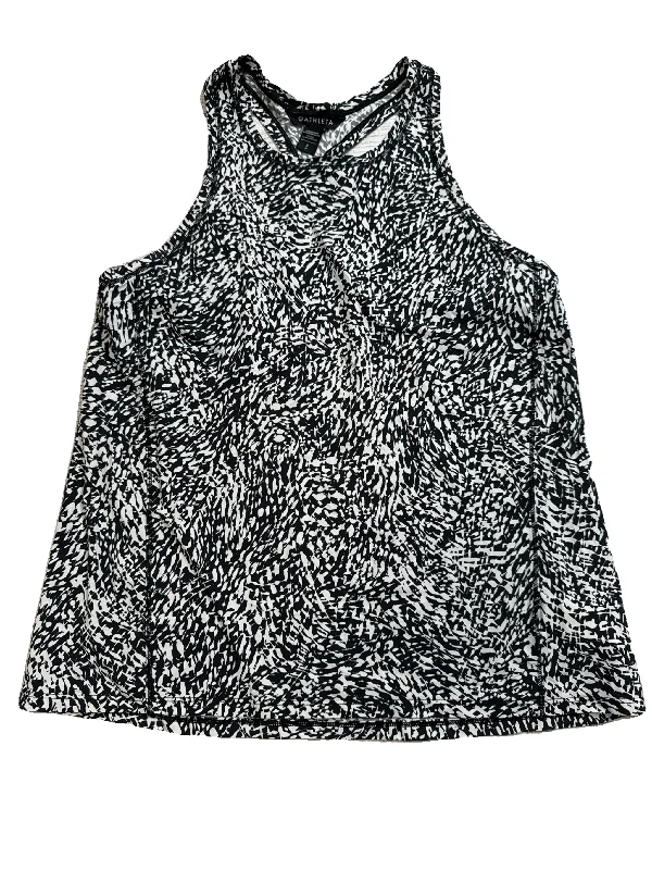 Athletic Tank Top By Athleta In Black & White, Size: S