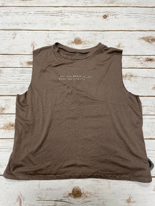 Athletic Tank Top By Cme In Brown, Size: S