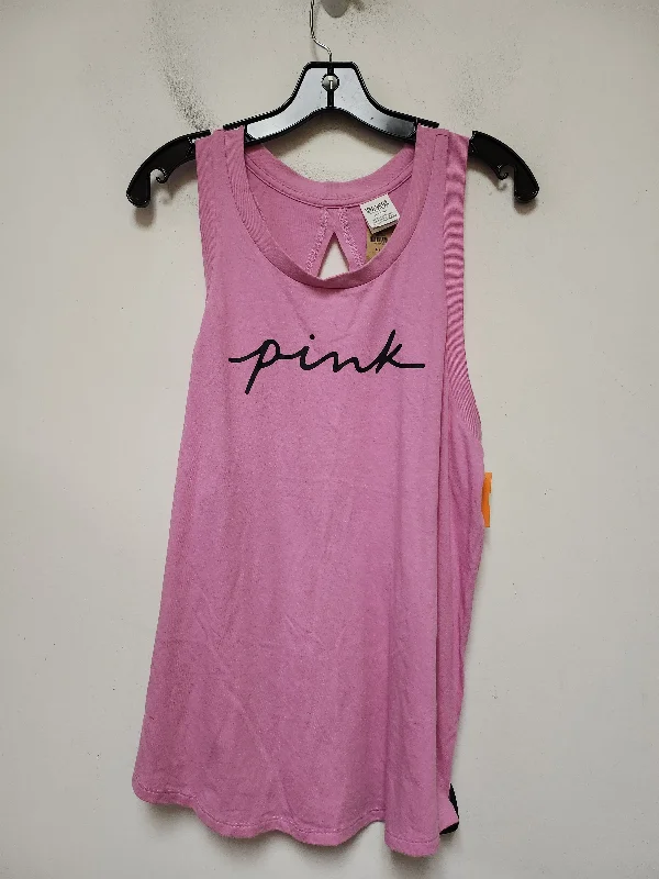 Athletic Tank Top By Pink In Pink, Size: M