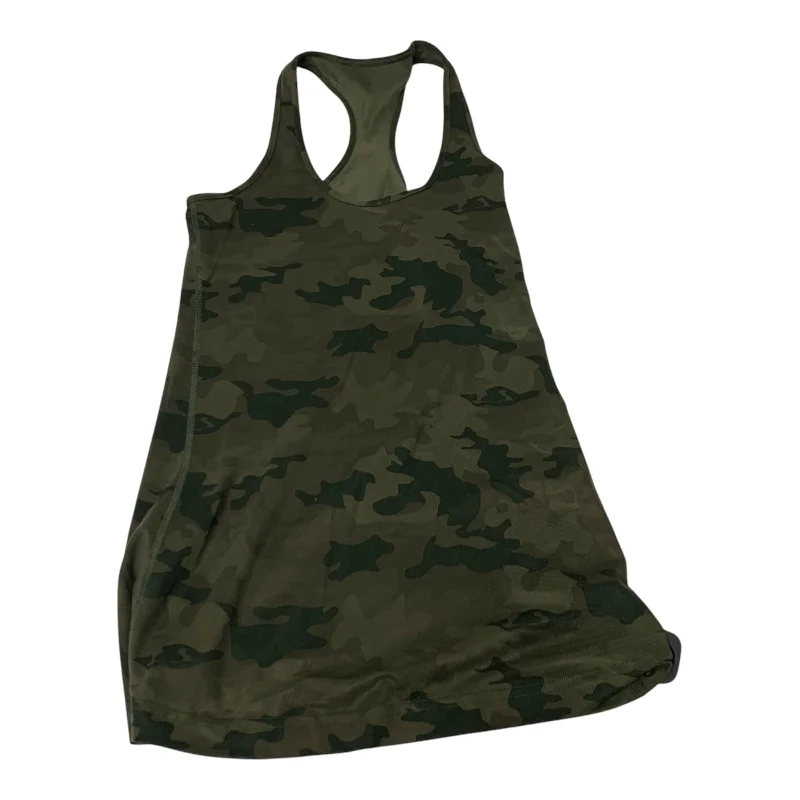 Athletic Tank Top By Lululemon In Camouflage Print, Size: S