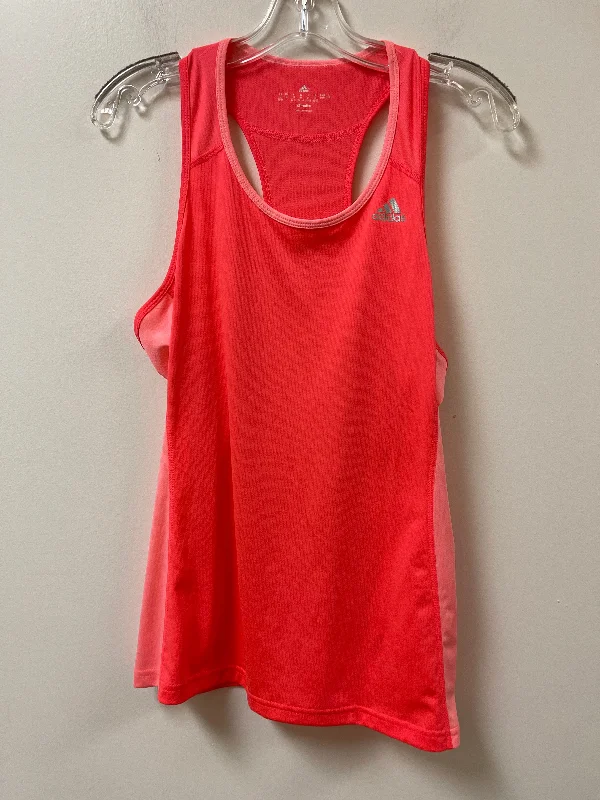 Athletic Tank Top By Adidas In Orange, Size: M