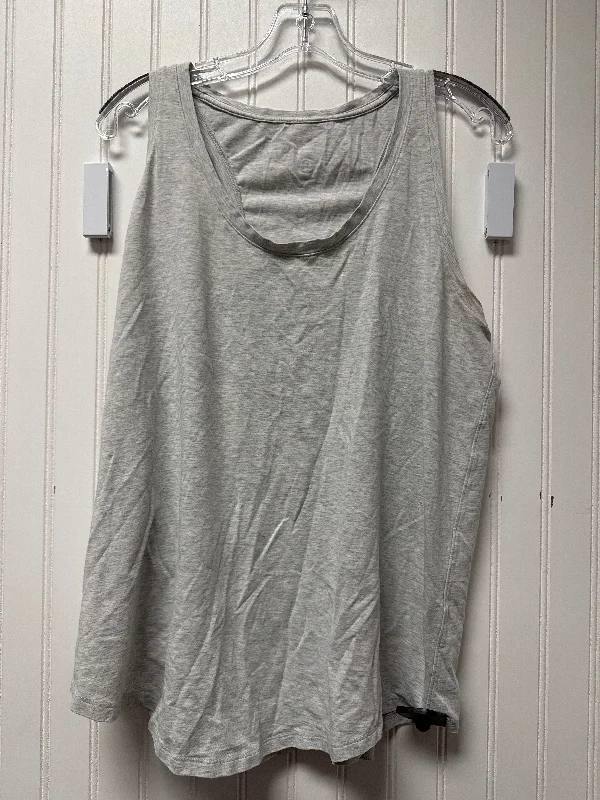 Athletic Tank Top By Lululemon In Grey, Size: Xl