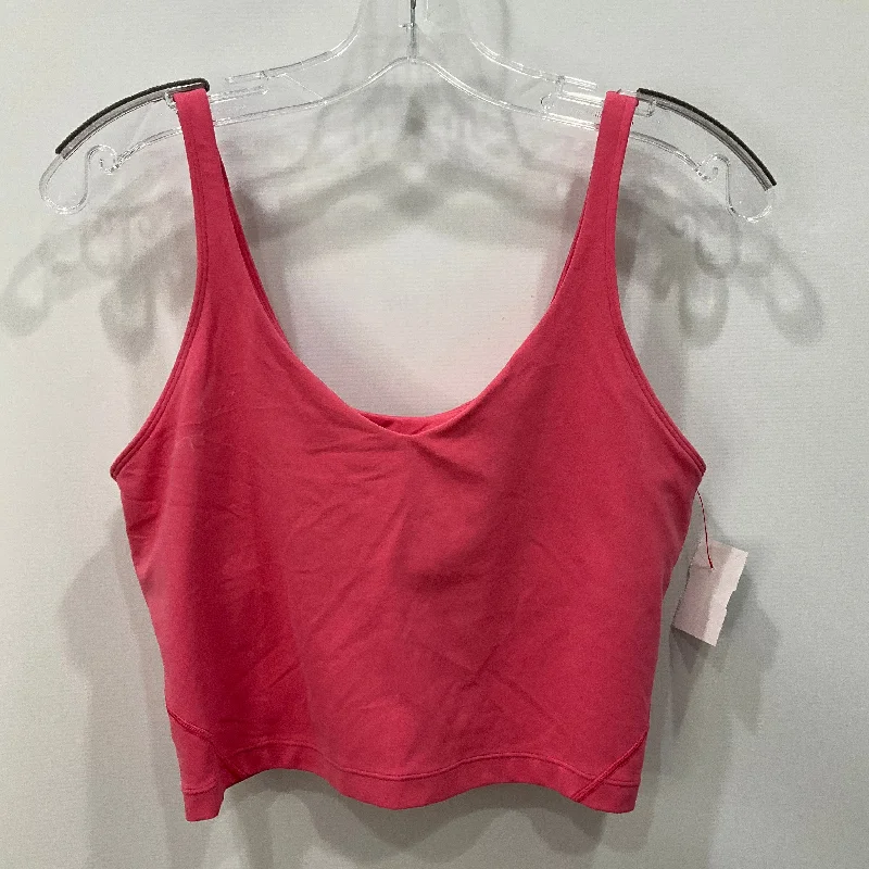 Athletic Tank Top By Lululemon In Pink, Size: 10