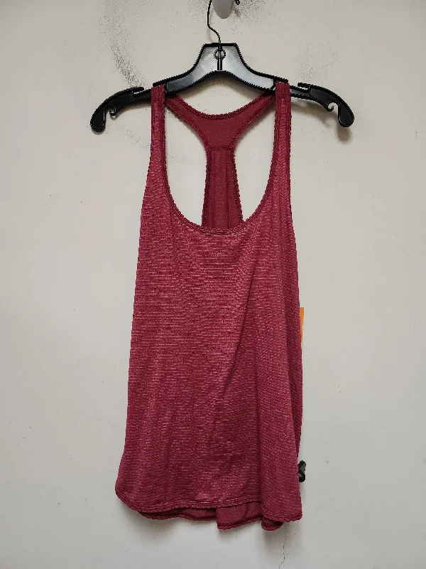 Athletic Tank Top By Lululemon In Red, Size: M