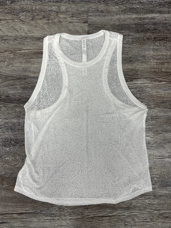 Athletic Tank Top By Lululemon In White, Size: 8