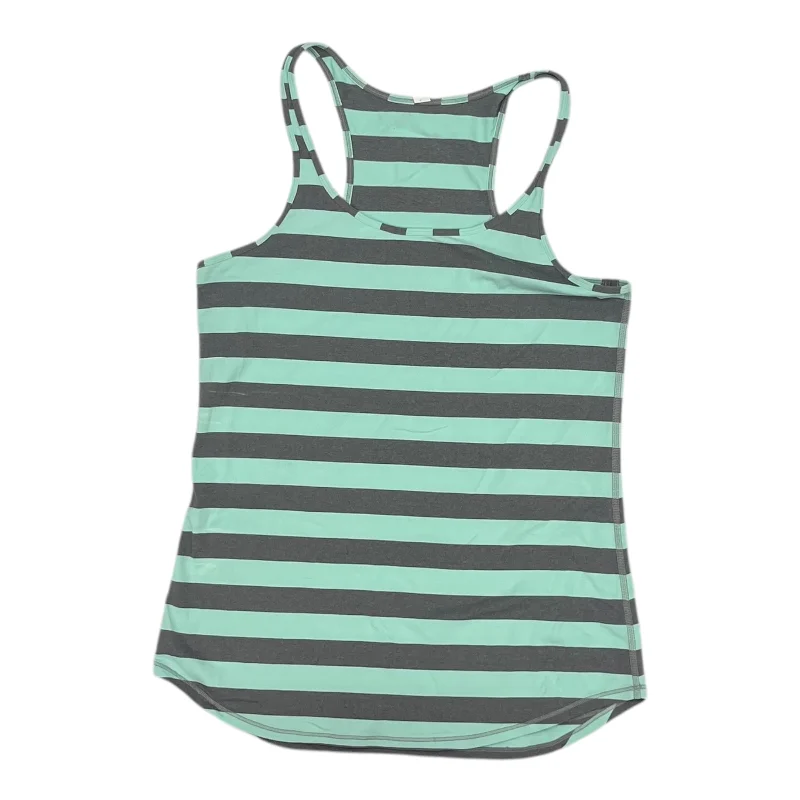 Athletic Tank Top By Lululemon In Green & Grey, Size:L