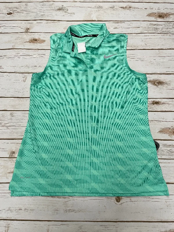 Athletic Tank Top By Nike Apparel In Green, Size: L