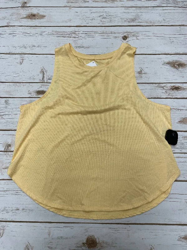 Athletic Tank Top By Jockey In Yellow, Size: L