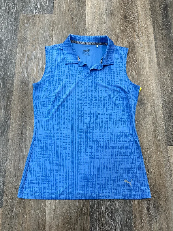 Athletic Tank Top By Puma In Blue, Size: S