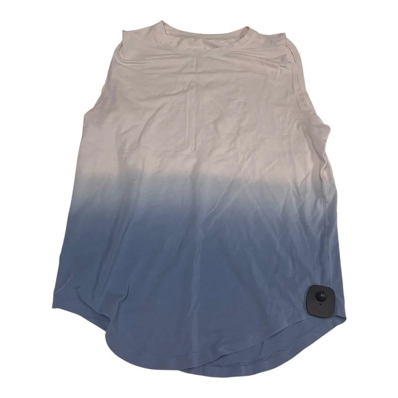 Athletic Tank Top By Lululemon In Blue & White, Size: M