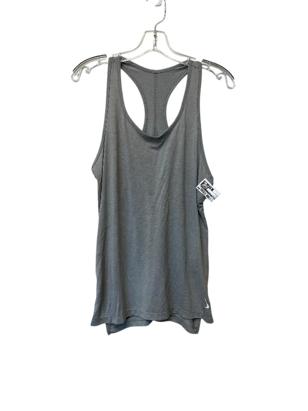 Athletic Tank Top By Nike In Grey, Size: M