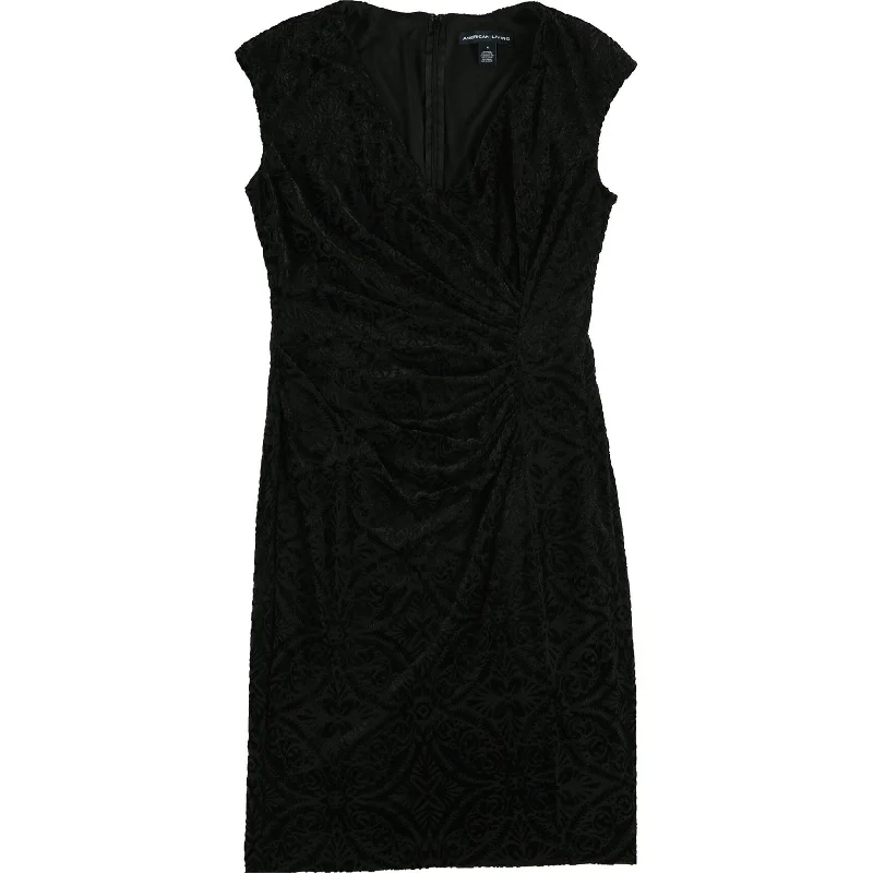 American Living Womens Velvet A-Line Dress