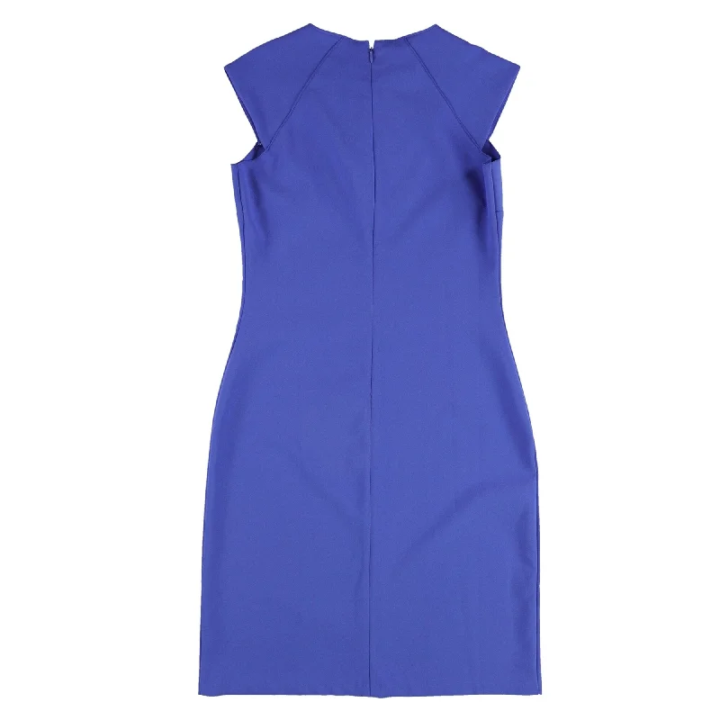 bar III Womens Split Sheath Dress, Blue, Medium