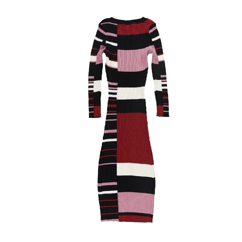 Bar Iii Womens Striped Sweater Dress