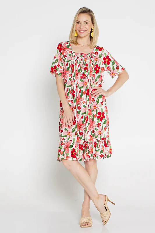 Charlotte Dress - Red Floral