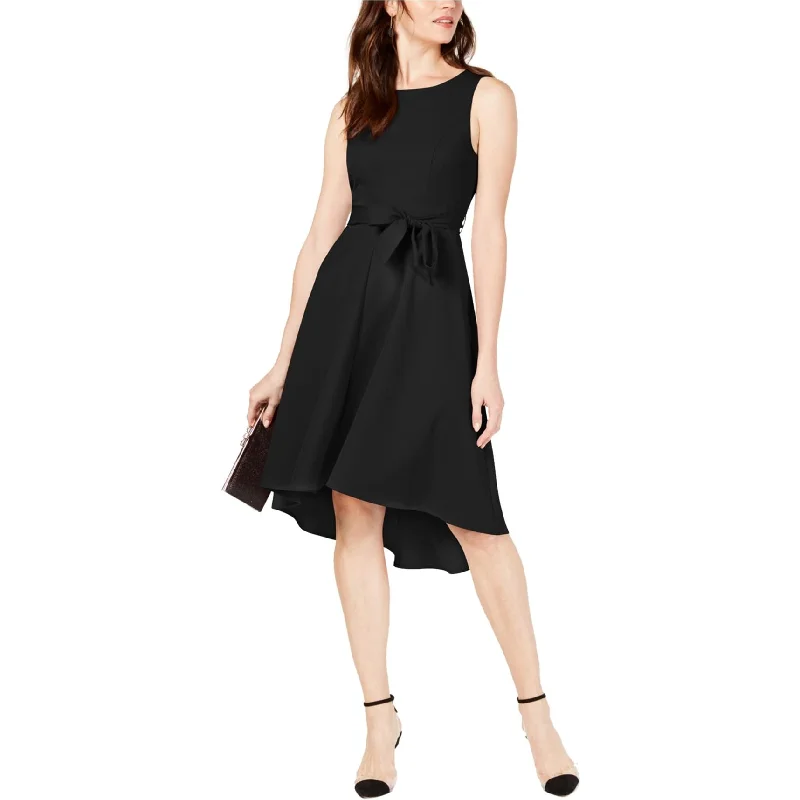 I-N-C Womens Solid Bodice High-Low Dress