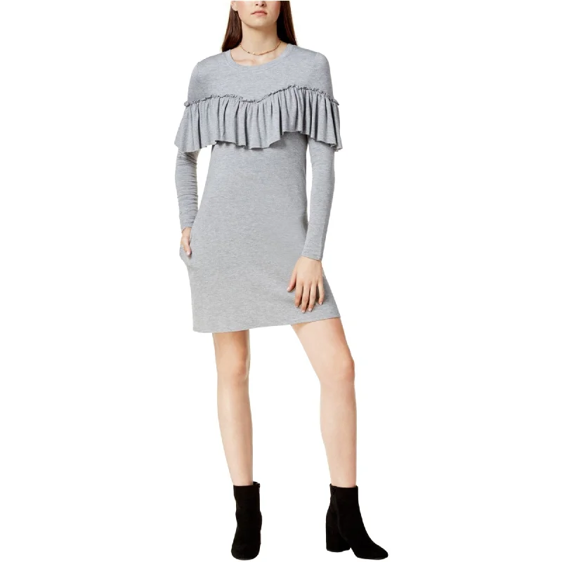 Kensie Womens Ruffled Sweater Dress