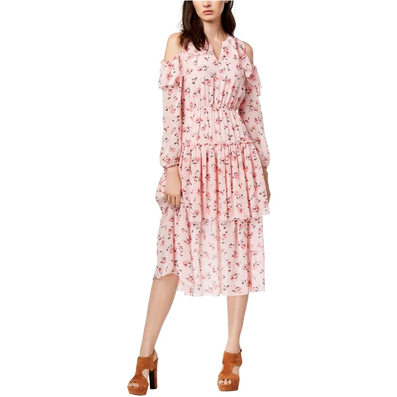 Maison Jules Womens Printed Flounce Dress