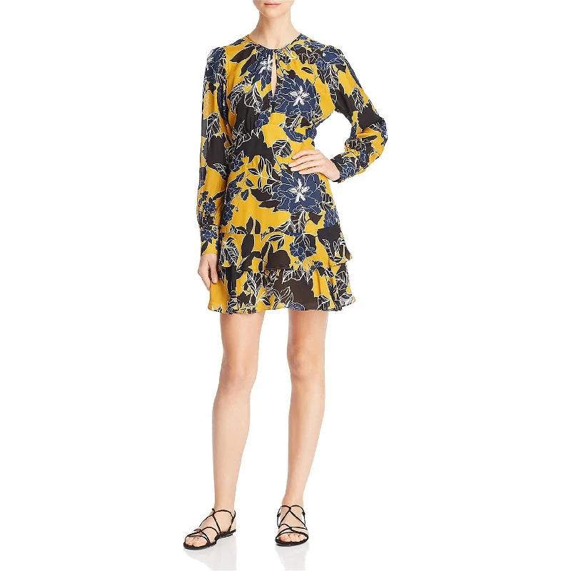 Parker Womens Haley Floral A-Line Dress