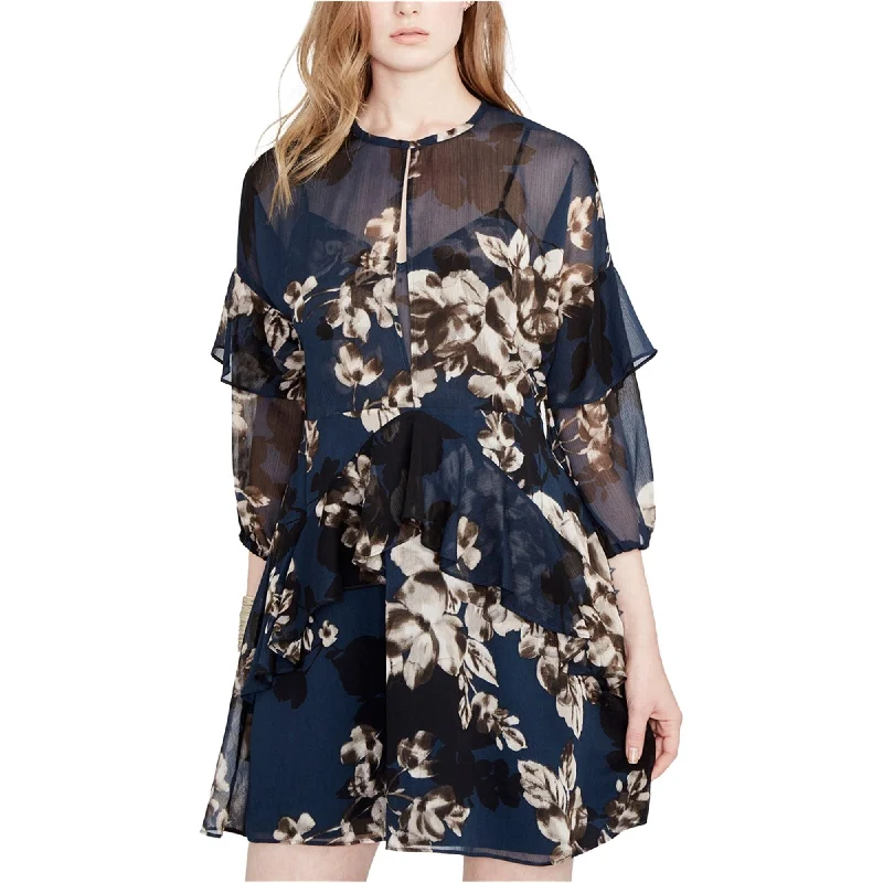 Rachel Roy Womens Ruffled A-Line Dress