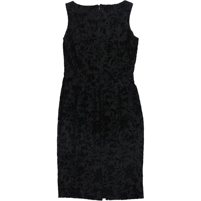 Ralph Lauren Womens Lace Sheath Dress, Black, 2