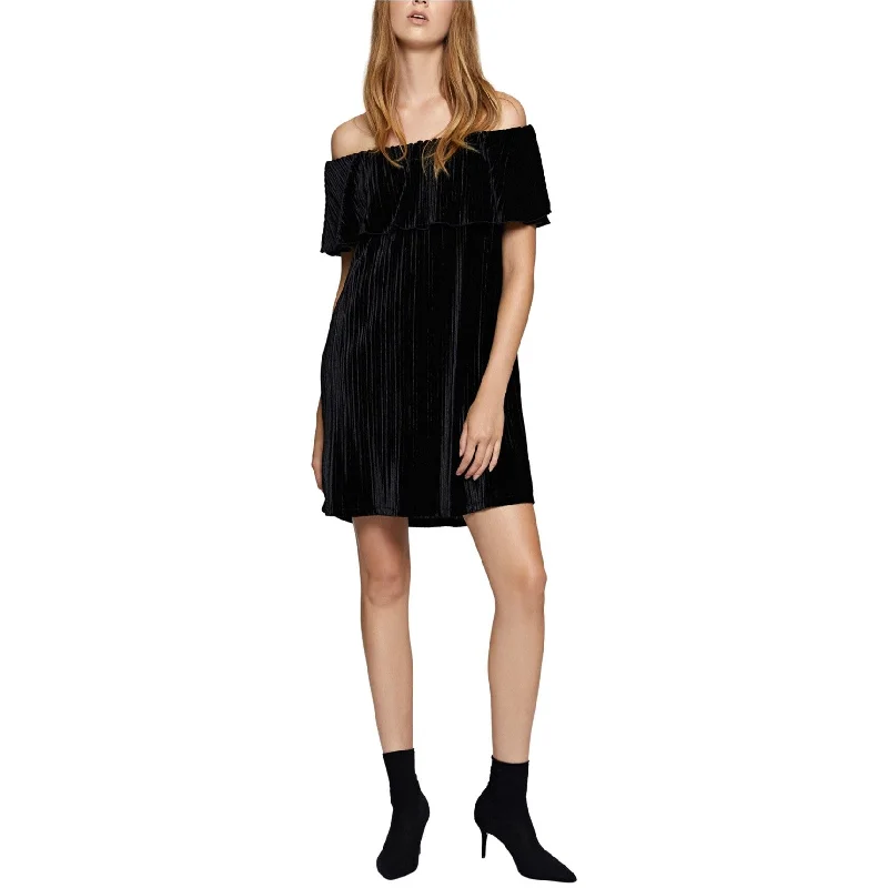 Sanctuary Clothing Womens Pleated Velvet Shift Dress