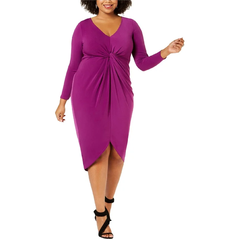 Soprano Womens Twist-Front Bodycon Dress