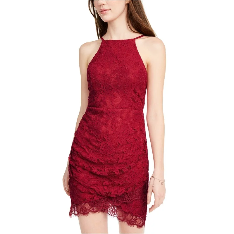 Speechless Womens Lace Sheath Dress, Red, Large