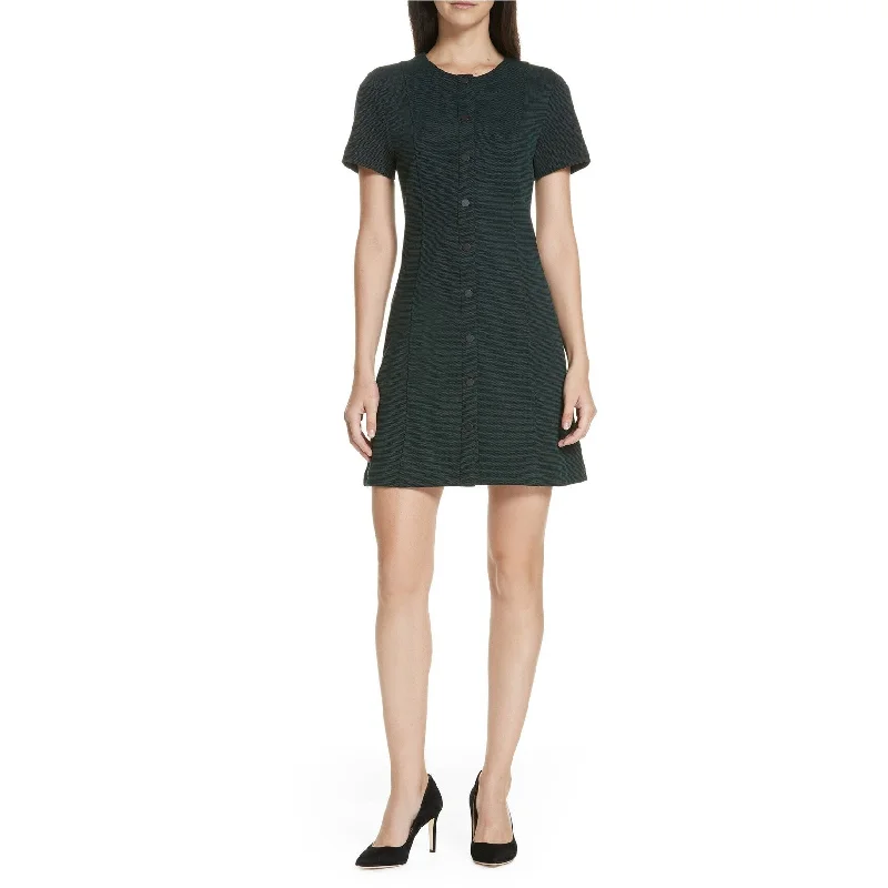 Theory Womens Snap Front Shift Dress