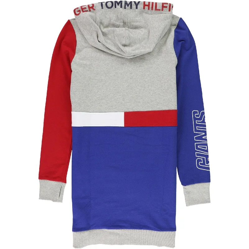 Tommy Hilfiger Womens NY Giants Hoodie Dress, Multicoloured, Small