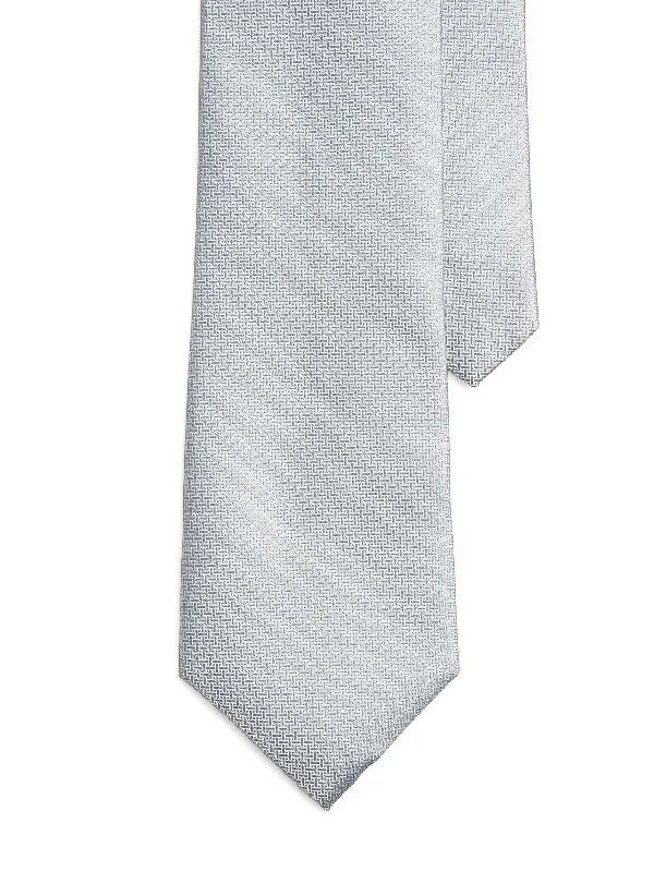 Geometric Tie - Icy Blue with Mini Single Weave