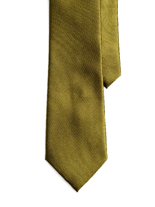 Satin Tie - Olive Green