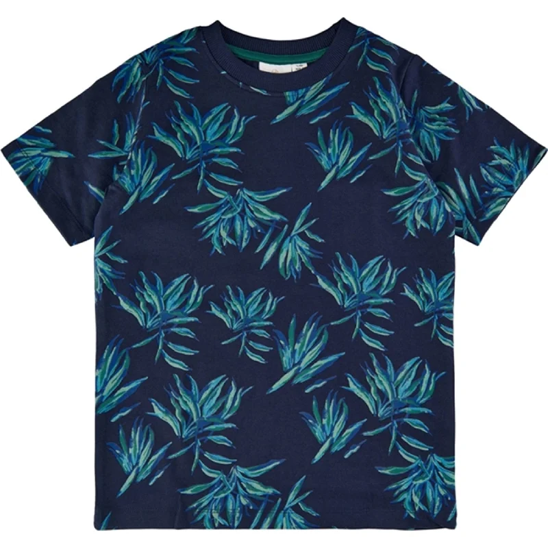 THE NEW Navy Blazer Leaf AOP Genuine T-shirt