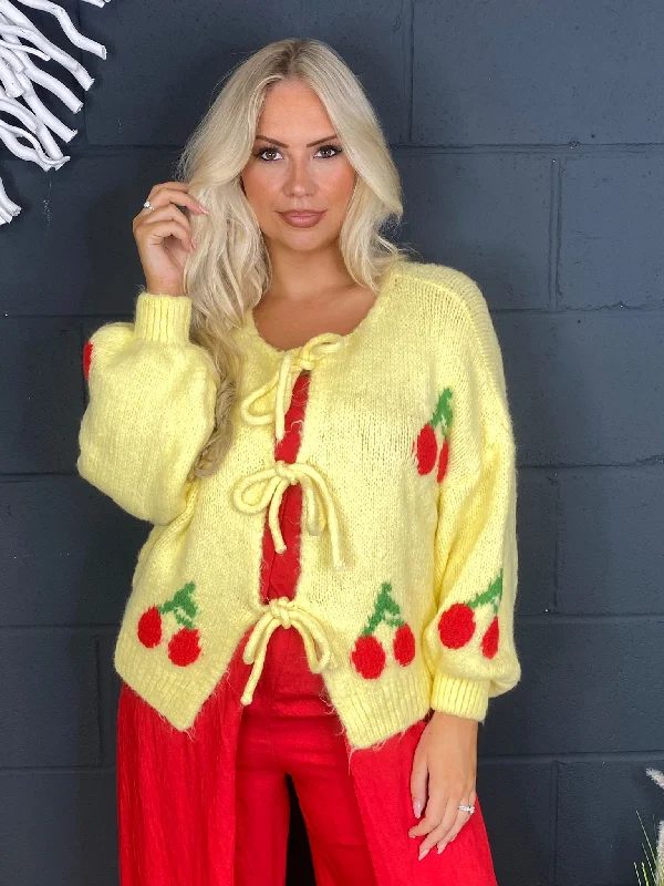 Cherry Cardigan Lemon