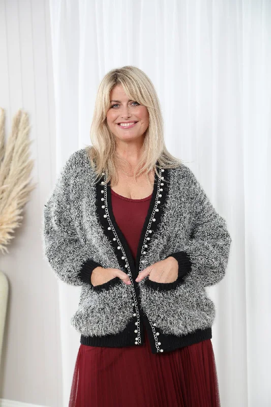 Marie Luxe Cardigan Grey