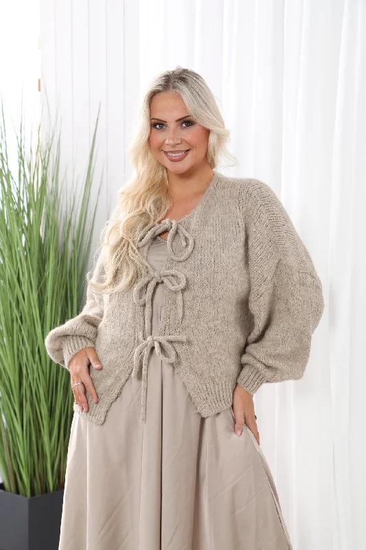 Tie Front Cardigan Oat