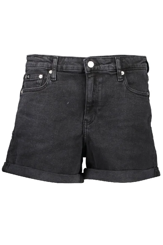 Calvin Klein Chic Mid-Rise  blue Women's Shorts