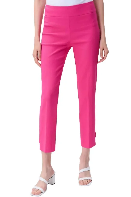 Cropped Pull-On Pants In Dazzle Pink