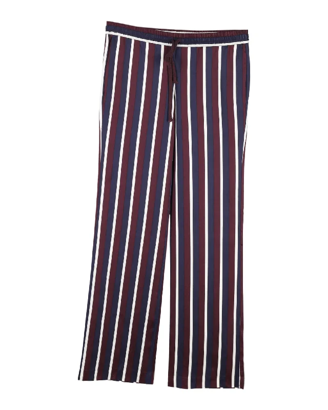 Joseph Striped Wide-Leg Pants in Multicolor Silk